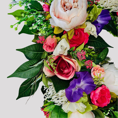 Floral Wreath for Front Door, Porch decor ideas, Gifts for Mother’s Day, Birthdays, or Weddings, Home Decorations, Farmhouse, Office Decor