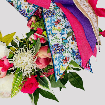 Floral Wreath for Front Door, Porch decor ideas, Gifts for Mother’s Day, Birthdays, or Weddings, Home Decorations, Farmhouse, Office Decor