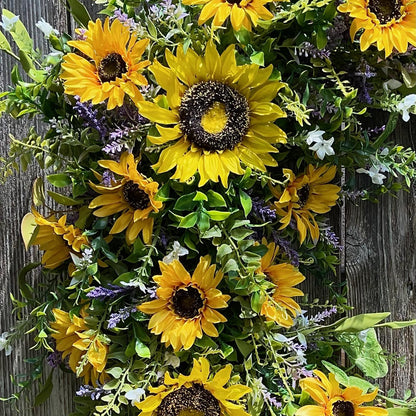 Sunflower Grapevine Wreath for Front Door Decor Handcrafted Home Decor Fall Harvest Rustic Decor Summer Spring Indoor Outdoor Farmhouse