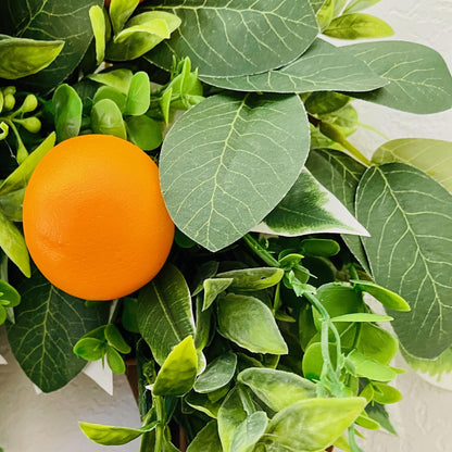 Orange Citrus Wreath for Kitchen or Front Door, Summer and Spring Decorations for Home or Office, Mother's Day Gift, Valentine's Day Gifts