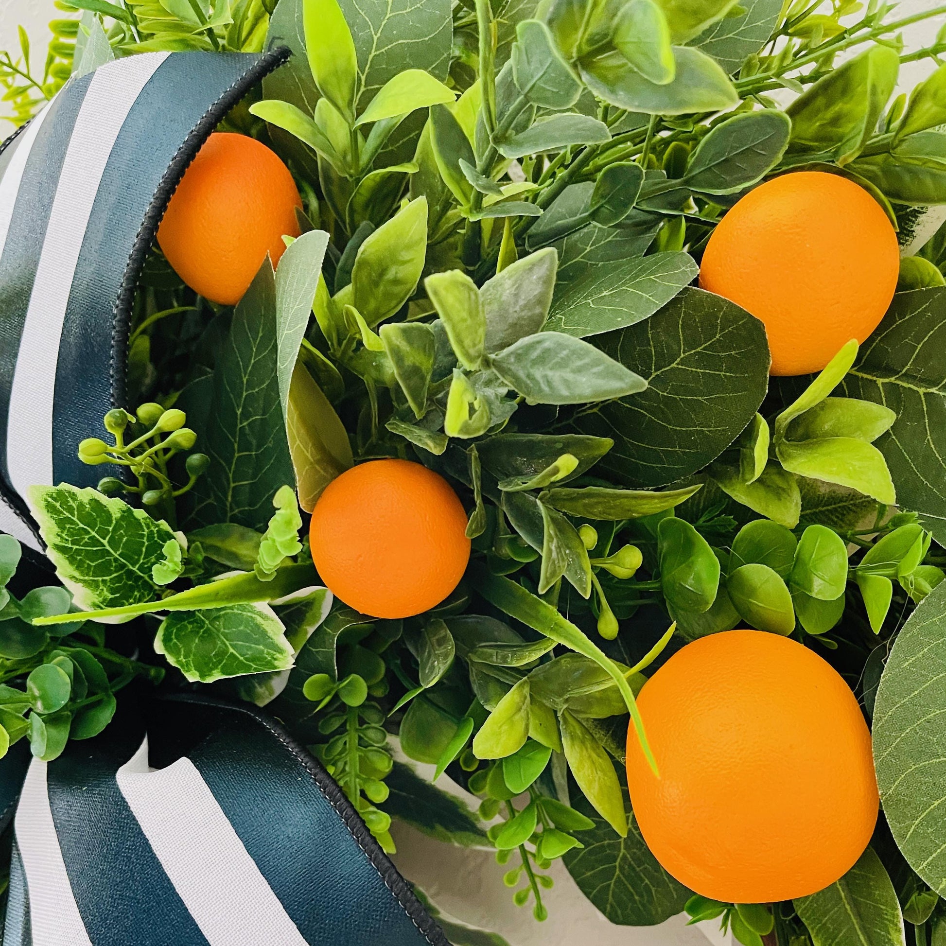 Orange Citrus Wreath for Kitchen or Front Door, Summer and Spring Decorations for Home or Office, Mother's Day Gift, Valentine's Day Gifts