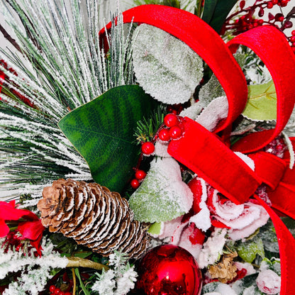 Cardinal Rustic Christmas Wreath Decor for Front Door Office Holiday Decorations Christmas Cardinal Decor Gifts Traditional Christmas Colors