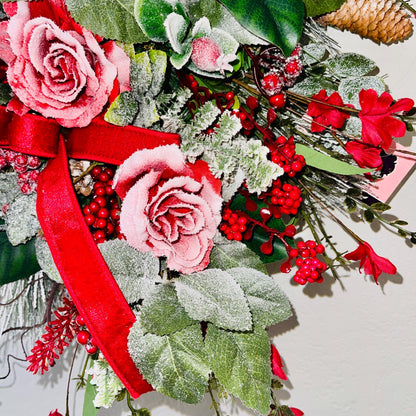 Cardinal Rustic Christmas Wreath Decor for Front Door Office Holiday Decorations Christmas Cardinal Decor Gifts Traditional Christmas Colors