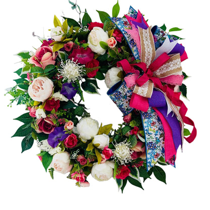 Floral Wreath for Front Door, Porch decor ideas, Gifts for Mother’s Day, Birthdays, or Weddings, Home Decorations, Farmhouse, Office Decor