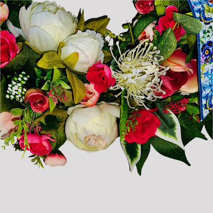 Floral Wreath for Front Door, Porch decor ideas, Gifts for Mother’s Day, Birthdays, or Weddings, Home Decorations, Farmhouse, Office Decor