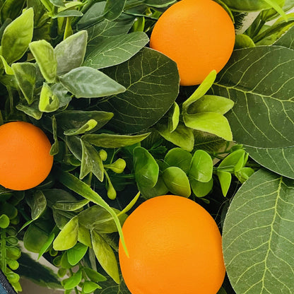 Orange Citrus Wreath for Kitchen or Front Door, Summer and Spring Decorations for Home or Office, Mother's Day Gift, Valentine's Day Gifts