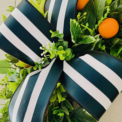 Orange Citrus Wreath for Kitchen or Front Door, Summer and Spring Decorations for Home or Office, Mother's Day Gift, Valentine's Day Gifts