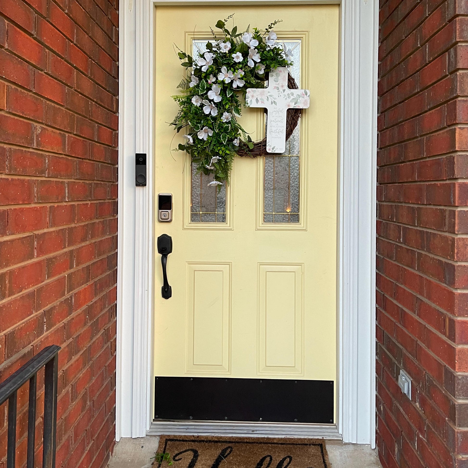 Dogwood Wreath for front door, Christian Easter door wreath, Easter Decorations, Home Decor, Spring Wreath, Church Decorations for hallway
