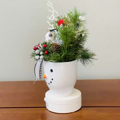 Snowman Peppermint Coffee Mug Arrangement — Teacher & Secret Santa Gift (Reusable Mug)
