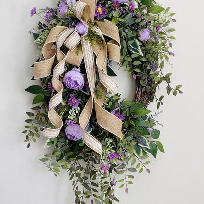 Lavender Peony Wreath