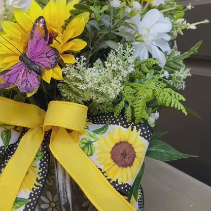 Sunflower Watering Can Arrangement