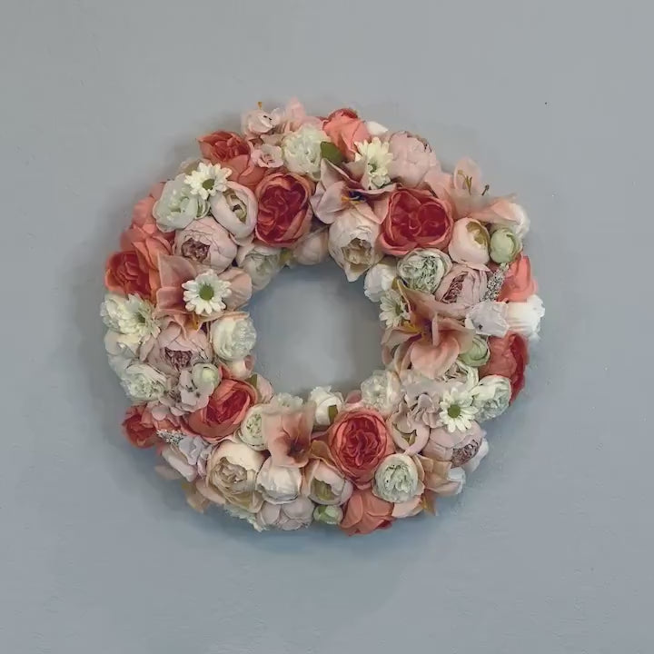 Spring Floral Wreath for Front Door Spring Wreaths for Home Bedroom Decorations Home Office Decor Bridal Showers Wedding Decorations